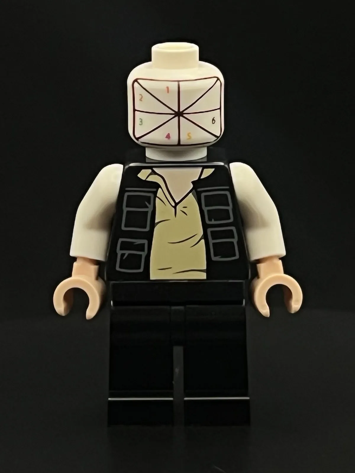Lego Star Wars Han Solo Smart Alignment Minifigure Mis Assembly Rare Misprint