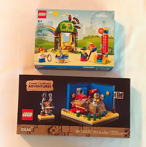 LEGO Children's Amusement Park /Cosmic Cardboard Adventures, Lot of 2