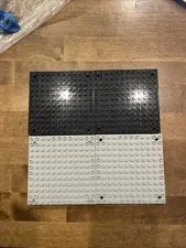 Lot of 4 LEGO Brick 12x12 w 3 Pin Holes on each Side and Axle Holes in Corners