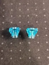 Pair of LEGO 11127 Trans Light Blue Rock 1 x 1 Crystal 4 Point (x2)