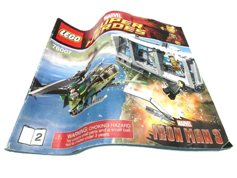 Lego 76007 Instruction Manual Bk. 2 Marvel Super Heroes for Iron Man 3 Lego Set