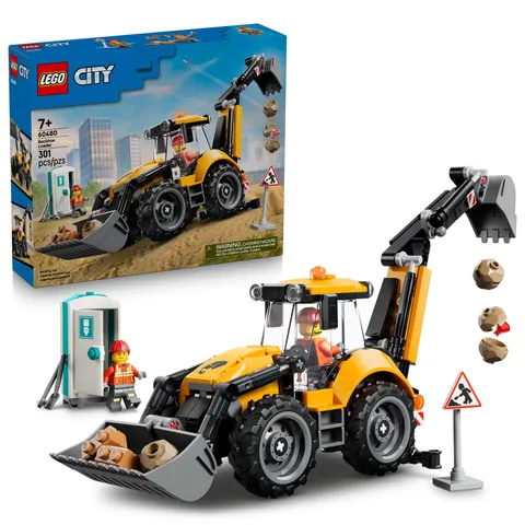 LEGO City Yellow Backhoe Loader 60480 Multicolor