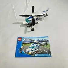 LEGO City Police Helicopter 7741 Kids Unisex OS White Blue 2008 Retired Set