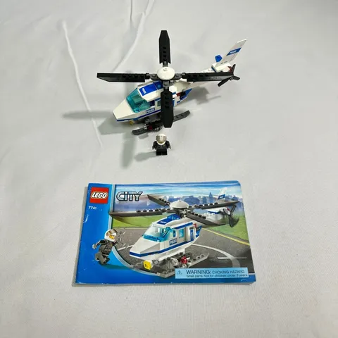 LEGO City Police Helicopter 7741 Kids Unisex OS White Blue 2008 Retired Set