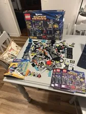 LEGO DC Comics Super Heroes: The Batcave (6860) All Minifigs, Box, Instructions
