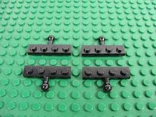 4x LEGO Black Modified Plates 1 x 4 Towball Pirate Boat Ship Sail Holder #3184