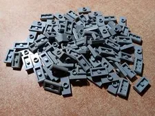 LEGO BULK LOT 100 LIGHT BLUISH GRAY MODIFIED JUMPER STUD PLATES 1X2  #3794