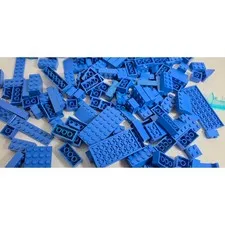LEGO Blue Bricks Lot Plates Blocks Mixed Parts Bulk 0.81 lb