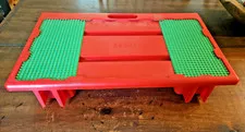 Lego Portable Playtable 12 x 24 with Handle and Two Bins + LEGOS AND MEGA BLOCKS