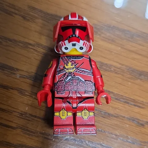 LEGO Brickluv Custom Printed Star Wars Clone Trooper,  Red w/visor
