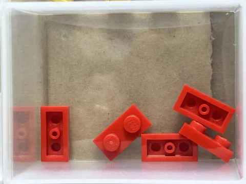 LEGO Parts - Red Plate 1 x 2 - No 3023 - QTY 5