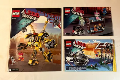 Lego Manuals / Instruction Booklets - Lot of 3 Lego Movie