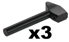 Lego 3 New Mallets Black Minifigure Hammers Utensil Tool Part 4522 D669