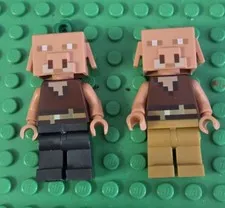 LEGO Minecraft 21168 Piglin - Two Figures- Pearl Gold and Brown Legs