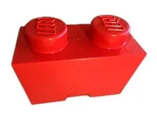 LEGO Storage Brick Case 2 Stud Red Container Plastic Bin Box With Random Legos 