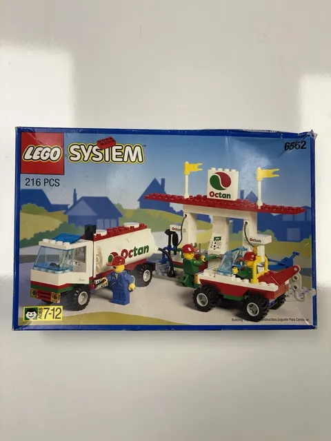 LEGO SYSTEM 6562 Gas Stop Shop BOX And MANUAL ONLY - No Bricks Pieces, Or Set