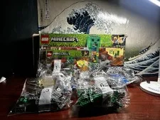 LEGO Minecraft The Creeper Mine 21155 Complete Set w/Box 834pcs