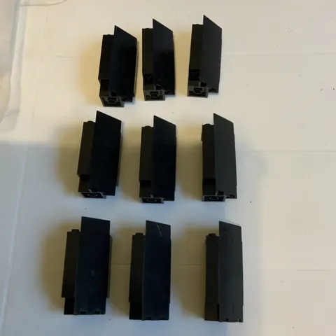 Lego 2345 Black 3 x 3 x 6 Corner Wall Panel Lot Of 9
