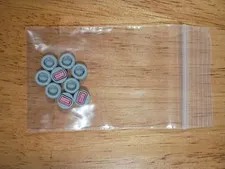 Lego 9 New Light Bluish Gray Tiles Round 1 x 1 with FIAT Logo Pattern Pieces