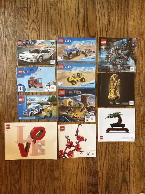 Mixed Lot Of 11 LEGO Instruction Manuals ONLY- City, Marvel, Harry Potter & More