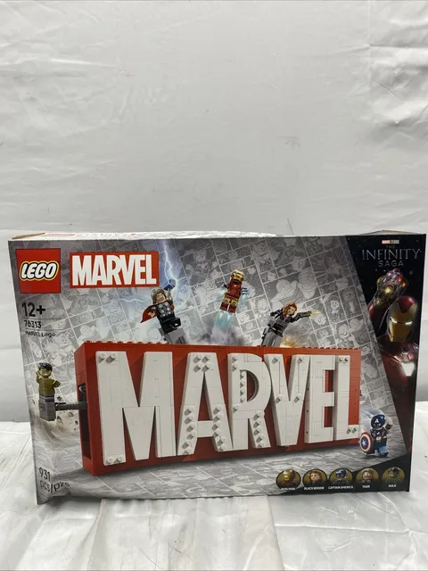 LEGO Super Heroes MARVEL Logo & Minifigures, 931 Pieces (76313) New