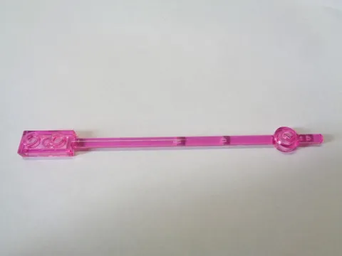 Lego Bar 12L with 1 x 2 Plate End Hollow Studs and 1 x 1 99784 Trans-Dark Pink