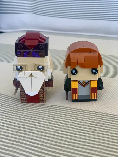 LEGO BRICKHEADZ: Ron Weasley & Albus Dumbledore (41621) Complete Set + Manuals