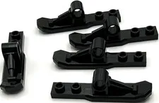 Lego 5 New Black Helicopter Landing Skis 1 x 6 with Pin Hole Parts