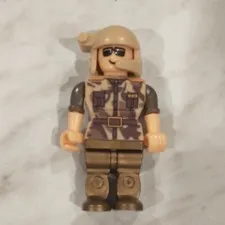LEGO Soldier Minifigure Tan Helmet Visor Goggles Military Figure