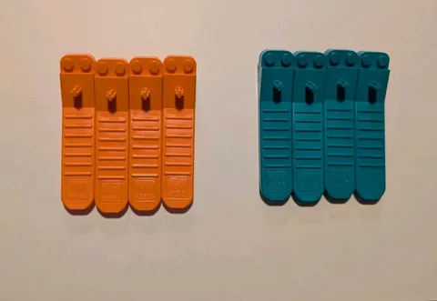 Lego Brick Separators 4 Blue and 4 Orange