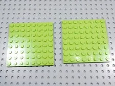 LEGO Lot of 2 Lime Green 8x8 Plates BK