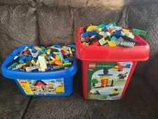 Bulk LEGO LOT 9 pounds box of Bricks parts Pieces With Containers