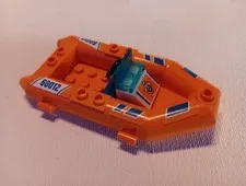Lego Orange Life Boat From Set 60012 w/ Stickers 