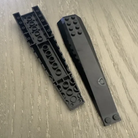 LEGO Wedge 4 x 16 Triple Curved (45301 / 89680) 2 Pieces Black
