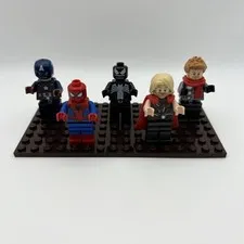 LEGO Marvel Minifig Lot Thor Spider-Man Venom Captain America