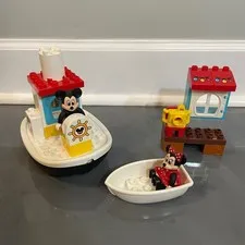 LEGO Duplo Disney Mickey Mouse MlBoat 10881 Steamboat Minnie Mouse Set READ