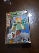 Retired LEGO Minecraft: Minecraft Alex BigFig with Chicken (21149) NIB Sealed