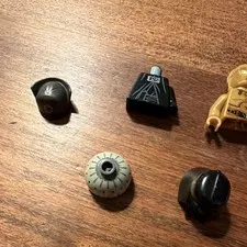 LEGO Star Wars Minifigure Parts Lot - 2 Torsos w/ Heads, 2 Helmets, Accessories