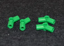 (4) #4 Green Angle Axle Rod Connector Bricks ~ Technic ~ New Lego Parts