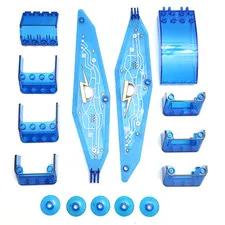 Lego Space Trans Dark Blue Parts Lot Insectoid Windscreen Hinge Panel Radar Dish