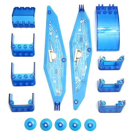 Lego Space Trans Dark Blue Parts Lot Insectoid Windscreen Hinge Panel Radar Dish