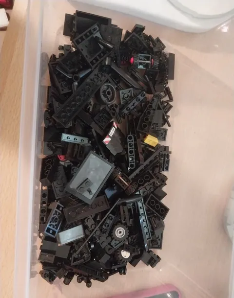 LEGO. Bulk Lot Black Bricks Pieces Parts Mixed Assorted Polybag