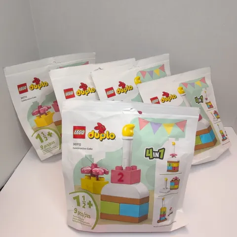 LEGO DUPLO 30712 Celebration Cake 4-in-1 Polybag Complete Set, Lot Of 5