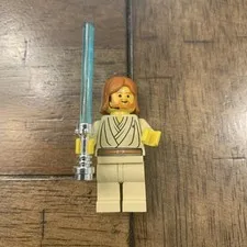 LEGO Star Wars Episode 2 Obi-Wan Kenobi Minifigure Jedi with Lightsaber Tan Robe
