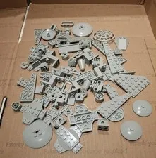 LEGO Light Bluish Gray Wedges Dish Cones Round Bricks Mix  4.8 Onces