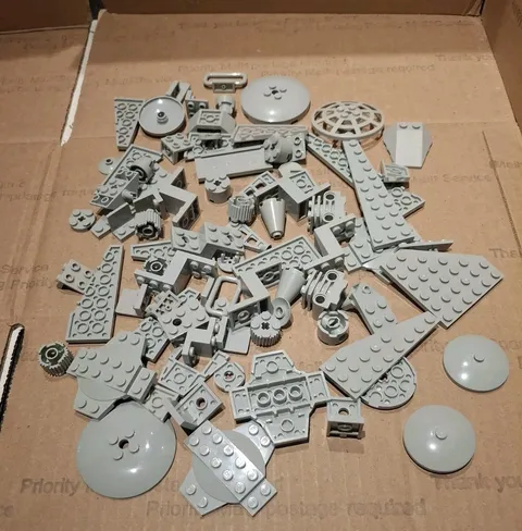 LEGO Light Bluish Gray Wedges Dish Cones Round Bricks Mix  4.8 Onces