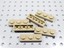 LEGO Lot of 6 Dark Tan 1x3 Plates BN