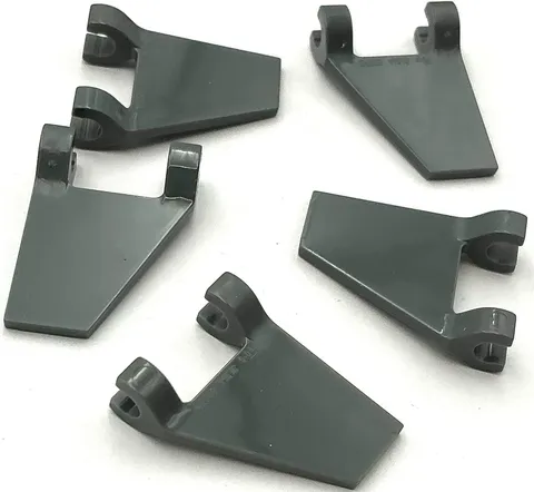 Lego 5 New Dark Bluish Gray Flags 2 x 2 Trapezoid with Flat Edge Parts