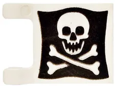 LEGO Pirates Skull Jolly Roger Flag 2x2 Patch 2PZ 2335p30