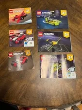 Lot of 6 Lego Instruction Manuals: 3 in 1 Lego Creators